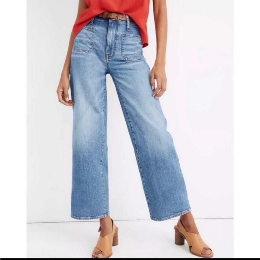 Madewell Wide Leg Crop Denim Jeans size 31